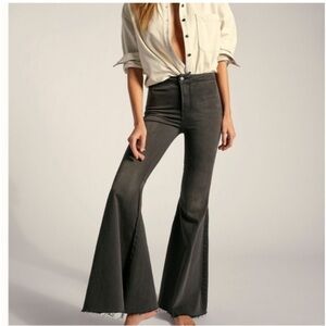 Free People Bell Bottoms Washed Black - 30